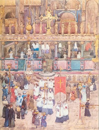 Maurice Prendergast Easter Procession St. Mark's china oil painting image